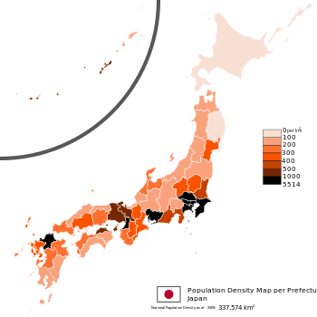 population density of japan